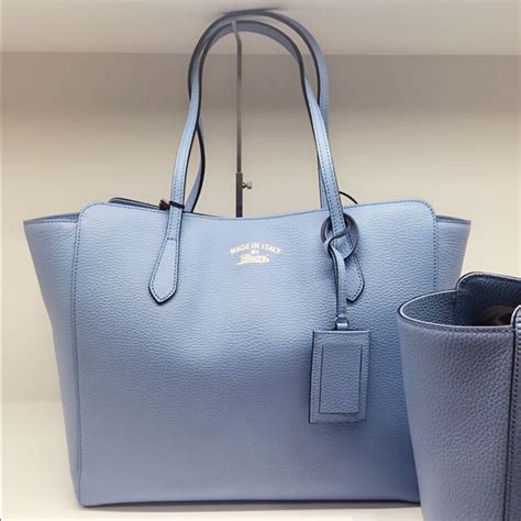 gucci swing leather tote blue|Gucci online exclusive tote.